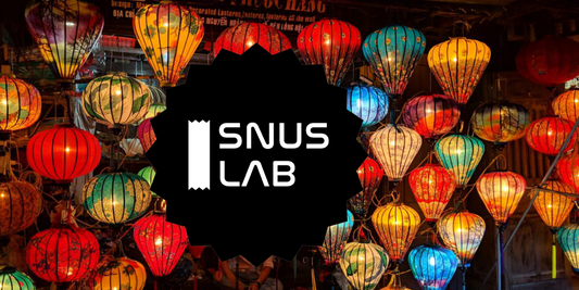 Hoi An lanterns with Snus Vietnam logo