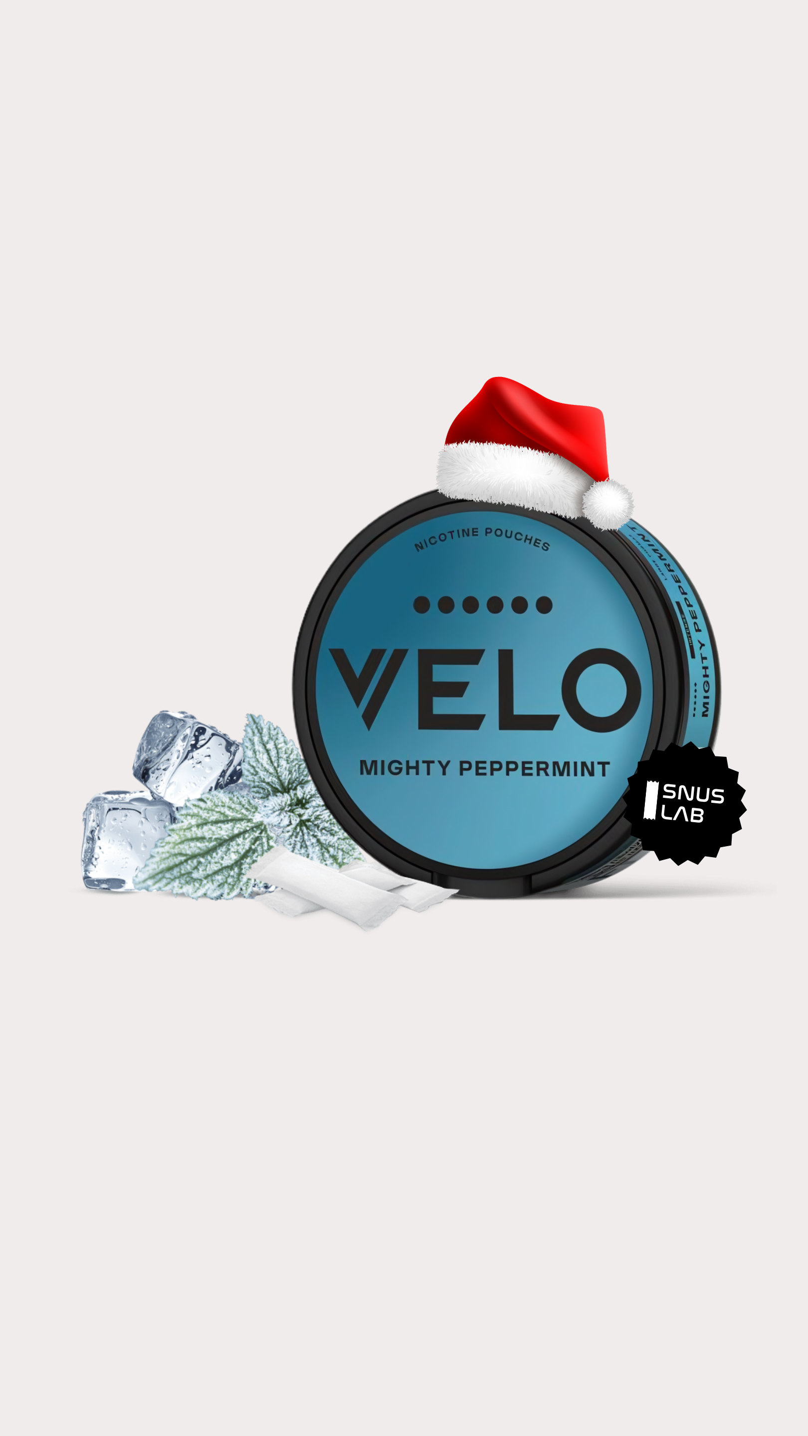 A can of VELO Mint snus in Vietnam Da Nang Hanoi Christmas edition